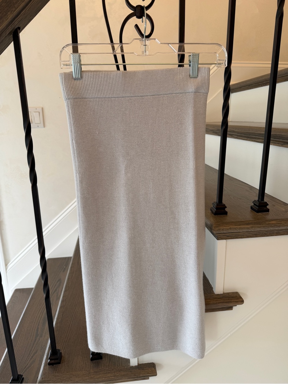 Abercrombie & Fitch Ribbed Knit Side-Slit Skirt
